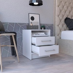 Grungis Wooden Night Stand with Drawers,Modern Nightstands with Metal Handles,Bedside Table with Premium Top for Bedroom - 1 of 4