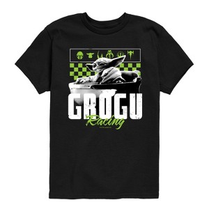 Boys' - The Mandalorian - Grogu Racing Jersey Short Sleeve Graphic T-Shirt - 1 of 4
