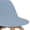 Sapphtopaz Modern Bar Stool Upholstered Dining Chairs with Curved Seat and Backrest Counter Height Barstools Set of 2 for Kitchen Island - 2 of 4