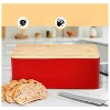 Prosumer's Choice Metal Bread Box with Cutting Board-Red - image 4 of 4