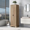 NicBex 5-Tier Bathroom Storage Shelf with 2 Doors,Matte Finish FreeStanding Tall Cabinets with Adjustable Shelves for Bathroom,MDF Board - 2 of 4