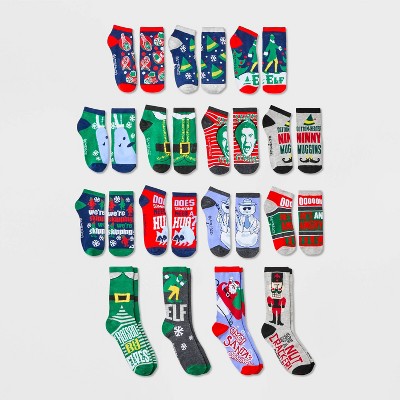Women's Elf 15 Days of Socks Advent Calendar - Assorted Colors 4-10