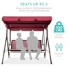 Best Choice Products 2-Seater Outdoor Adjustable Canopy Swing Glider Patio Bench w/ Textilene, Steel Frame - 4 of 4