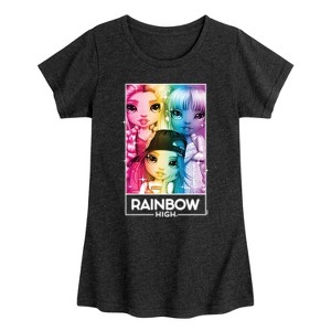 Girls' - Rainbow High - Sparkle Character Box Fitted Short Sleeve Graphic T-Shirt - 1 of 4