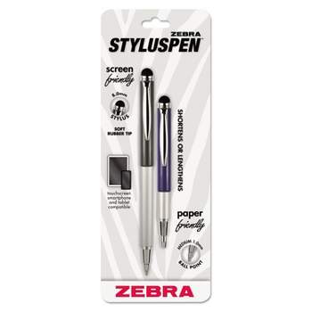 ZEBRA PEN CORP. StylusPen Telescopic Ballpoint Pen/Stylus Black Ink Blue/Gray Barrel 33602