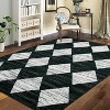 Whashable Runner Rugs for Hallway Runner Washable Kitchen Rugs Non Slip Modern Checkered Carpet Farmhouse Soft Contemporary Low Pile Carpet - 2 of 4