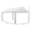 Aghana Digitals Dark Gray PE Carport Canopy Replacement, UV Resistant Top Cover with 36 Ball Bungee - 4 of 4