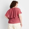 Women's Short Sleeve Cape Blouse - Future Collective - 2 of 3
