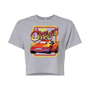 Women's - Disney - Radiator Springs Classic Lightning McQueen Cropped Graphic T-Shirt - 1 of 4