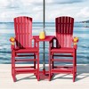 WestinTrends Azura Outdoor Tall Adirondack Chairs With Connecting Table Tray (Set of 2), White - 2 of 4