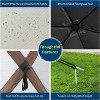 Hexagonal Pop-up Canopy Shelter Shade Tent with Mosquito Netting & Carry Bag, Portable Gazebo Tent for Camping Backyard Garden, Brown 11.5*11.5FT - 4 of 4