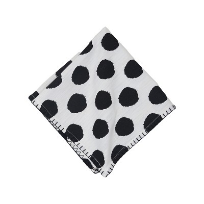 Carol & Frank Dot Onyx Black Polka Dot Napkin, Set Of 4 : Target