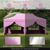 Costway 10 x 20FT Pop up Canopy  Outdoor Canopy Tent with 6 Sidewalls Carrying Bag Blue/Black/Gray/White/Pink - 4 of 4