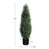 2pcs Artificial Topiary Tree,3ft Artificial Cedar Topiary Trees - 2 of 4