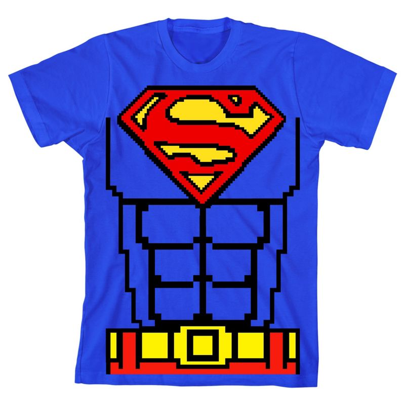 Superman Cospaly Boy's Royal Blue T-shirt, 1 of 2