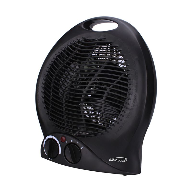 Brentwood 1500 watt 2 in 1 Fan Heater in Black, 1 of 3
