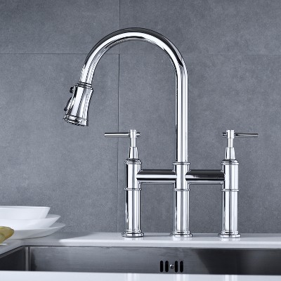 DOMETOUR Kitchen Faucet with Pull-Down Sprayhead in Spot