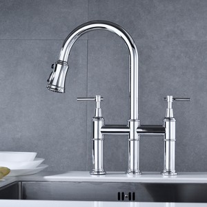 DOMETOUR Kitchen Faucet with Pull-Down Sprayhead in Spot - 1 of 4