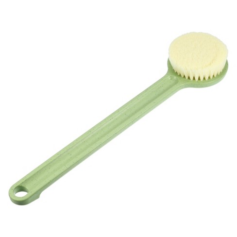 Unique Bargains Soft Bristle Long Handle Bath Body Brush for Shower Back Scrubber Massager