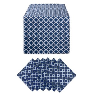 Lattice Table Set Navy - Design Imports, Blue