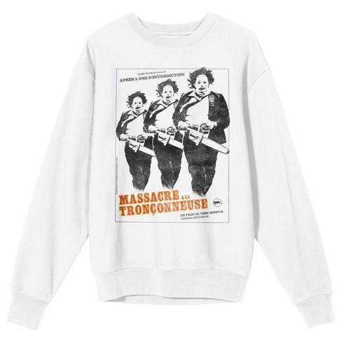 Texas Chainsaw Massacre French Poster Art Crew Neck Long Sleeve Women's ...