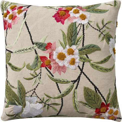 18x18 Square Cotton Accent Throw Pillows-Set of 2-Multicolor