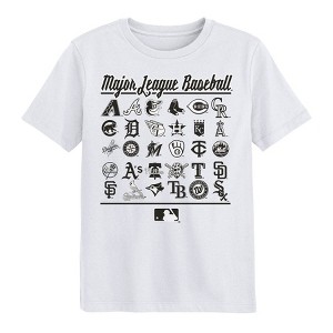 Boys' MLB Teams Short Sleeve Graphic T-Shirt - White - 1 of 3