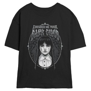 Juniors Wednesday Dark Cloud Portrait T Shirt - 1 of 2