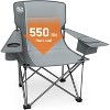 Timber Ridge 550 LBS Oversized Folding Camping Chair for Adults, Heavy Duty Outdoor Chair with Cup Holder Side Pocket for Camp, Lawn, Picnic - 2 of 4