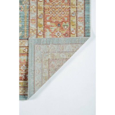 Isabella Vintage Blue Synthetic Rectangular Rug 7'10" x 10'6"