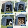 GustoWave Outdoor Storage Shelter Shed Carport, Waterproof Portable Garage - 4 of 4