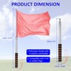 Unique Bargains Stainless Steel Telescopic Handheld Anti-Slip Grip Flag Pole 8.2 Feet 1 Pc - 3 of 4