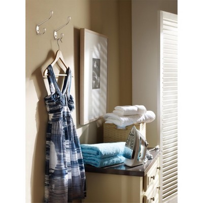 Satin Nickel Large Coat and Hat Wall Hook