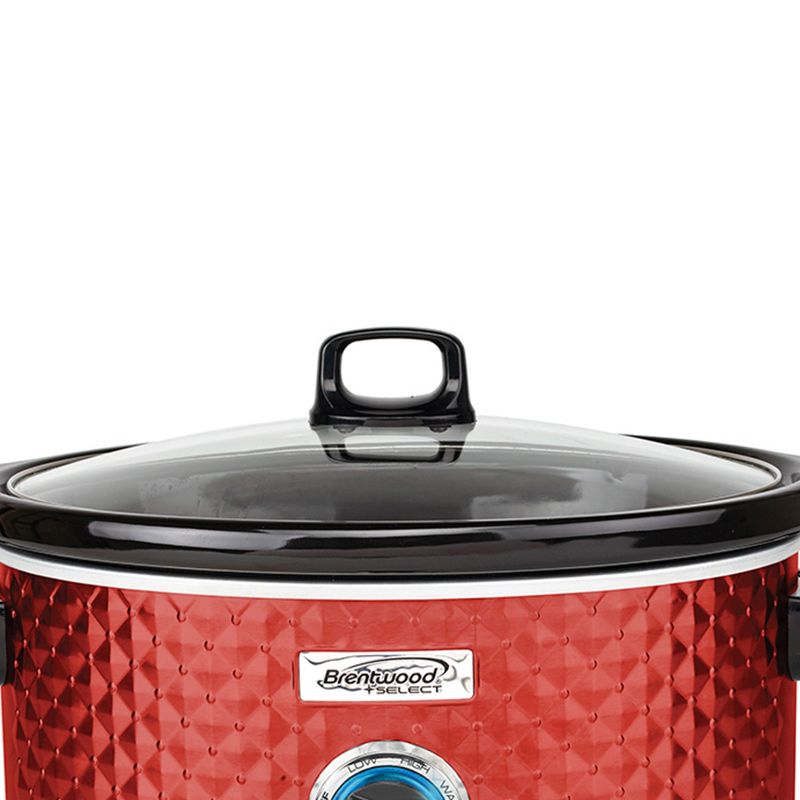 Brentwood Select 7 Quart Slow Cooker in Red, 2 of 5