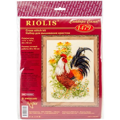 RIOLIS Counted Cross Stitch Kit 11.75"X15.75"-Rooster (14 Count)