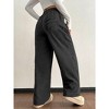 Coolmee Women's Corduroy Casual Pants Fashion Loose Fit Wide Leg Pants Straight Sweatpants Elastic Waist Drawstring - 3 of 4