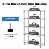 Vynxaria 1250 lbs Steel Heavy Duty 5-Tier Utility Shelving Unit Steel Organizer Wire Rack for Home,Kitchen,Office,Chrome - 4 of 4
