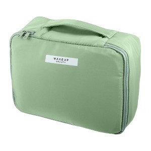 Unique Bargains Makeup Bag Cosmetic Travel Bag Large Makeup Bag Make Up Brush Organizer Bag Toiletry Bag for Women 1 Pcs - 1 of 4