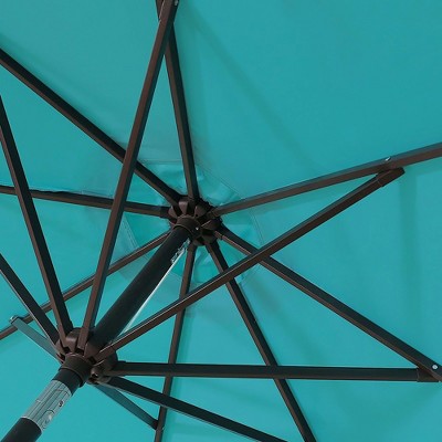 Turquoise 9 Ft Tilting Patio Umbrella with Steel Pole