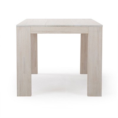 White Sand Wirebrush Solid Wood Rectangular Dining Table for 6