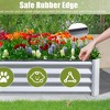 NAYSAYE Outdoor Planter Galvanized Raised Garden Bed for Vegetables Fruits and Flowers, Silver, 94.49"*47.25"*11.81" - 3 of 4