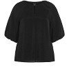 Women's Plus Size Alyssia Top - black | CITY CHIC - image 4 of 4