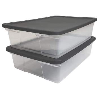 Homz 15.5 Quart Heavy Duty Modular Stackable Storage Containers, Clear, 8  Pack, 1 Piece - QFC