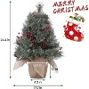 Acekool 2ft Mini Tabletop Tree - Pre-Lit LED Decor with Pinecone Accents - 3 of 4