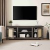 Dexmalle Farmhouse Rattan TV Stand Console Table for TVs up to 70 Inches - 2 of 4