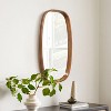 LuxenHome 15.7"x 31.5" Rounded Rectangle Wall Mirror with Natural Brown Rubberwood Frame Decorative Mirror for Bedroom Bathroom Entryway - 2 of 4
