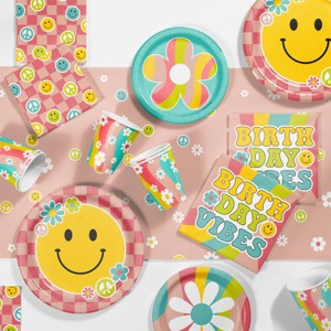 Creative Converting Flower Power Birthday Party Supplies Kit 57ct - 1 of 4