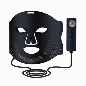 YEVYO 7 Color Cordless LED Face Mask for Wrinkle & Acne Reducing - Black - 1 of 4