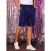 INSPIRE CHIC Men's Summer Elastic Waist Party Shiny Sequins Shorts - 2 of 4