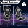 QingMoon Gaming Chair, Ergonomic Office Chair, Leather Desk Chair, Adjustable Swivel Computer Chair with Lumbar Support and Headrest for Home Office - 4 of 4